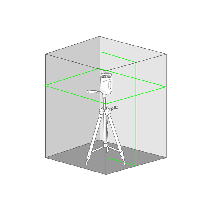LIVELLA LASER METRICA 2 LINEE GREEN FLASH 15MT