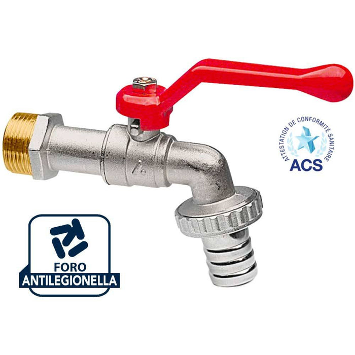 RUBINETTO PORTAGOMMA DA 3\4" m