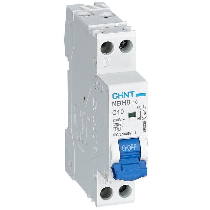 CHINT INTERRUTTORE MAGNETOTERMICO 1P+N 10A NBH8-40