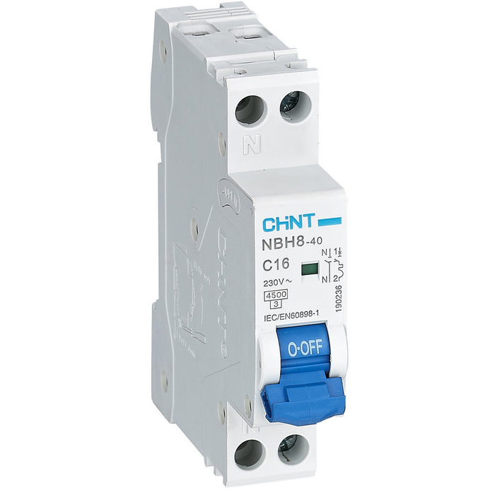 CHINT INTERRUTTORE MAGNETOTERMICO 1P+N 16A NBH8-40