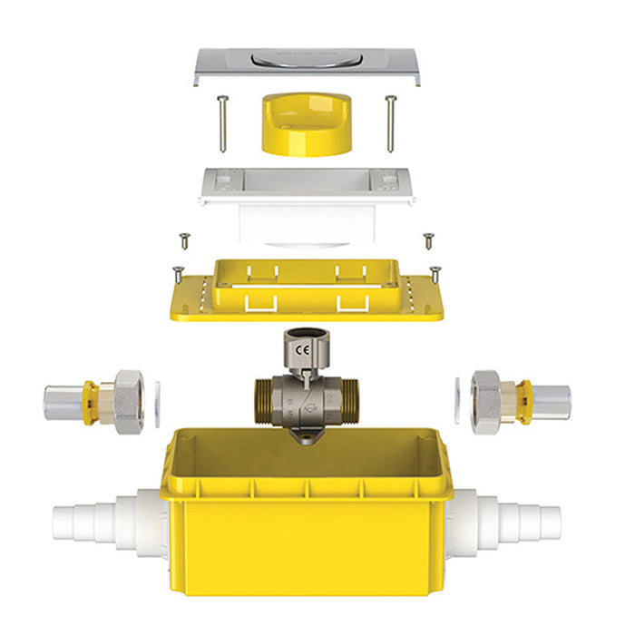 RUBINETTO GAS INCASSO FIV MULTISTRATO PRESSARE 20