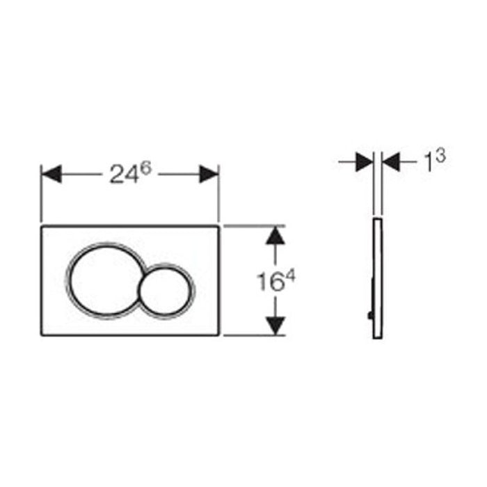 GEBERIT PLACCA SIGMA01 2 PULSANTI BIANCA