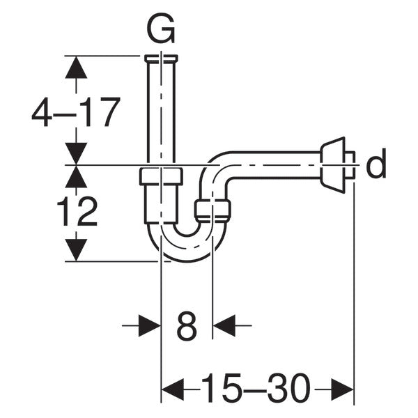 GEBERIT SIFONE S LAVABO 1"1/4 151.100.11.1