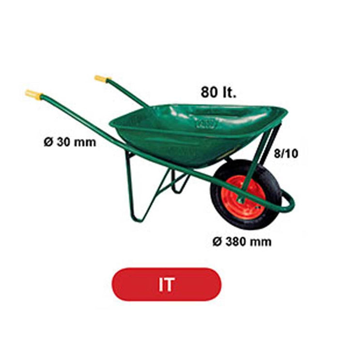 CARRIOLA IN FERRO VERDE EDILIZIA