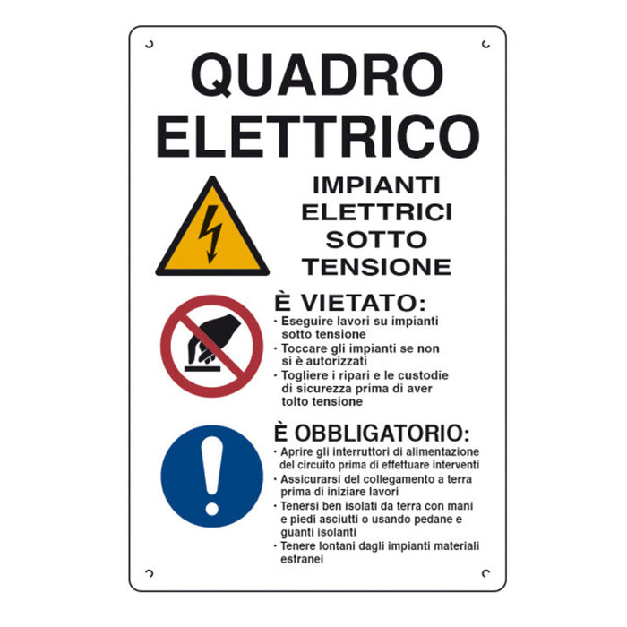 CARTELLO QUADRO ELETTRICO 43x33