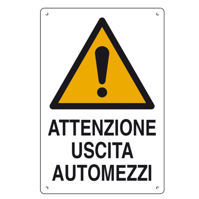 CARTELLO USCITA AUTOMEZZI 40*60