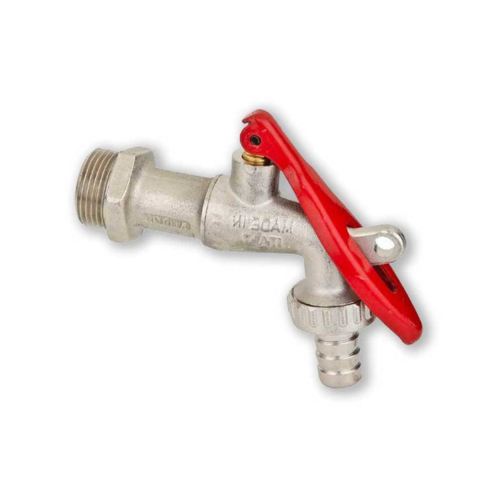 RUBINETTO PORTAGOMMA 1/2" CON PORTA LUCCHETTO