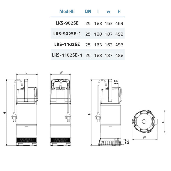 ELETTROPOMPA SOMMERSA LKS-902SE LEOTRONIC HP 0,88