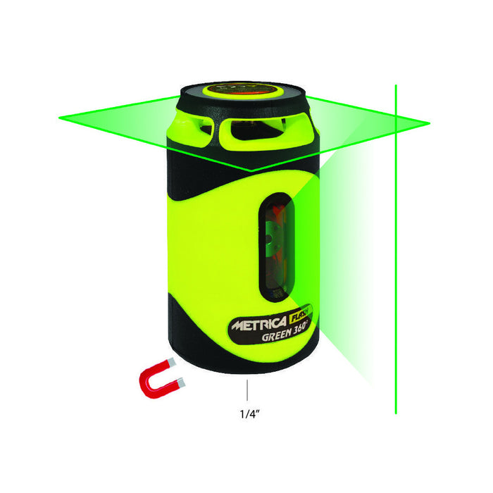 LIVELLA LASER METRICA 2 LINEE GREEN FLASH 15MT