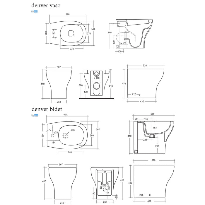 DENVER SERIE INNOVA VASO+BIDET+SEDILE