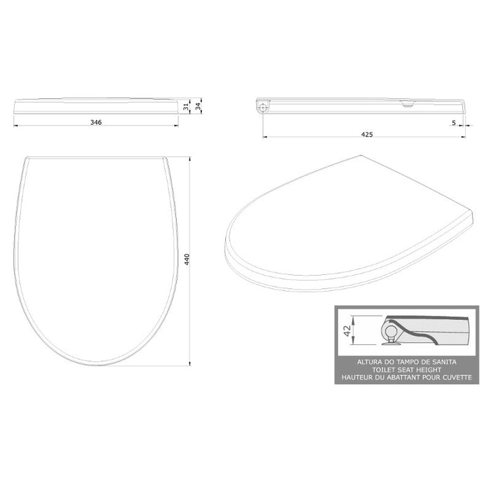 EASY COMPACT SEDILE WC DUROPLAST