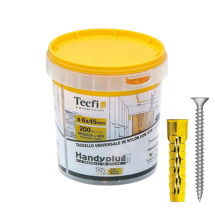 TECFI TASSELLO C/VITE SECCHIO RX Ø 6X32mm PZ250