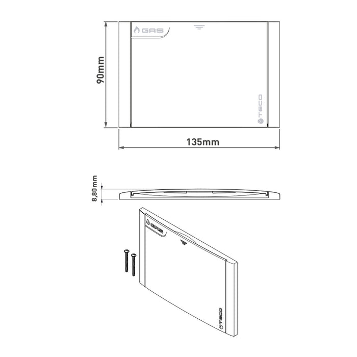 PLACCA BIANCA COPERTURA B01 TECO K2.0-K2.1