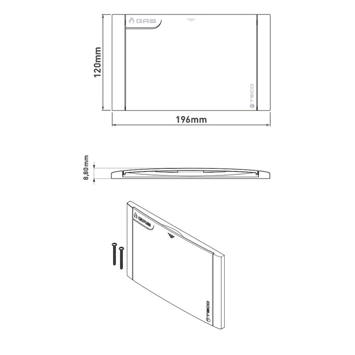 PLACCA BIANCA COPERTURA C01 TECO K2.2