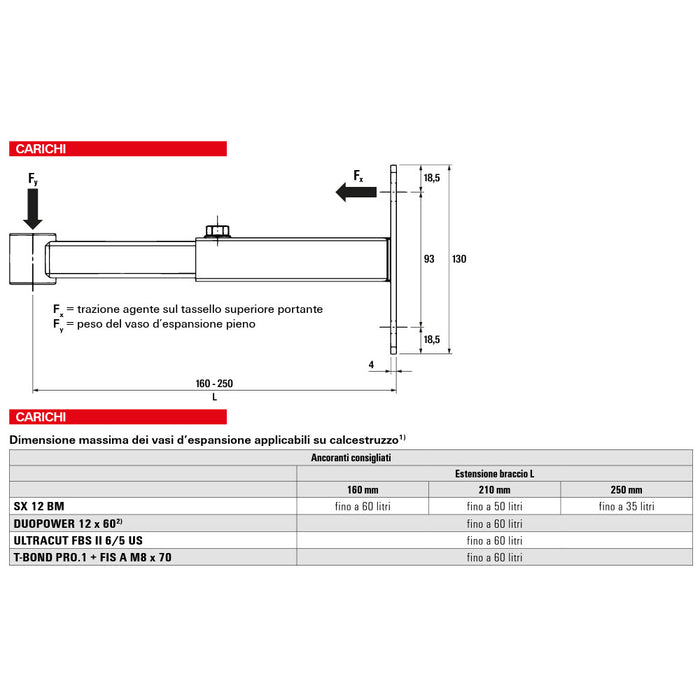 MENSOLA REGOLABILE VASO ESPANSIONE 3/4"