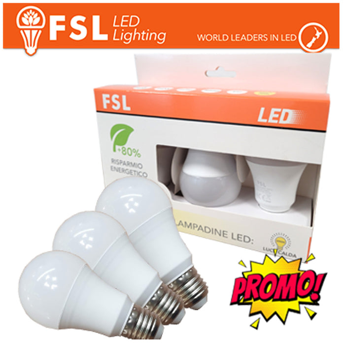 LAMPADA A GOCCIA 3PZ 3000K E27 12W